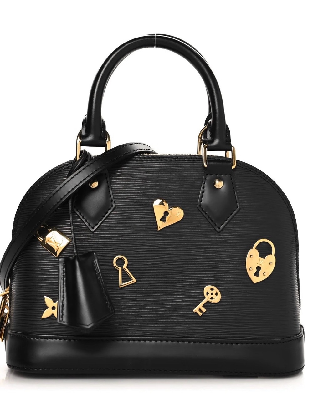 LOUIS VUITTON
Epi Love Lock Alma BB Black